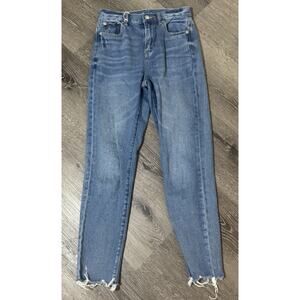 American Eagle Womens Mom Jeans Size 0 Regular Medium Wash Denim Straight